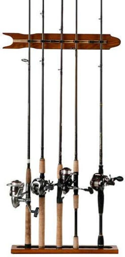 Organized Fishing SOMWR 8-Rod Modular Oak Wall Rack